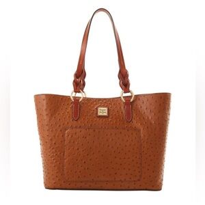 Dooney & Bourke Ostrich Tammy Tote - Caramel NWT
